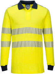 Portwest FR702 PW3 Modaflame Hi-Vis lángálló pólóing sárga-tengerészkék (FR702YNRL)