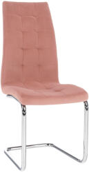 TEMPO KONDELA Étkezőszék, rózsaszín Velvet szövet/króm, SALOMA NEW (285444)