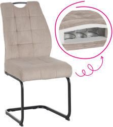 TEMPO KONDELA Étkezőszék, barnásszürke Taupe/fekete, KELMA (403781)