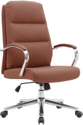 TEMPO KONDELA Irodai szék, barna camel/króm, ADMON (400856)