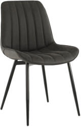 TEMPO KONDELA Szék, sötétszürke/fekete, HAZAL (254536)