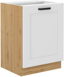 TEMPO KONDELA Alsó szekrény, fehér/artisan tölgy, LULA 60 D 1F BB (362702)