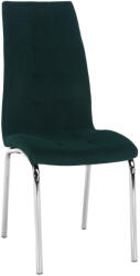TEMPO KONDELA Étkezőszék, smaragd Velvet szövet/króm, GERDA NEW (285447)
