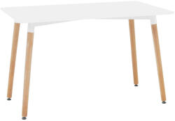 TEMPO KONDELA Étkezőasztal, fehér/bükk, 120x80 cm, DIDIER 5 NEW (394040)