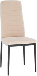 TEMPO KONDELA Szék, bézs Dulux Velvet szövet/fekete fém, COLETA NOVA (285403)