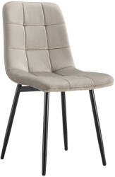 TEMPO KONDELA Szék, szürkésbarna Taupe Velvet szövet/fekete, RAMITA TYP 3 (391910)