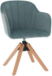 TEMPO KONDELA Forgószék, Velvet szövet, neomint/bükk, DALIO (300151)