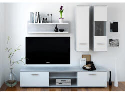 TEMPO KONDELA Nappali szekrénysor, beton/fehér, WAW NEW (190430)