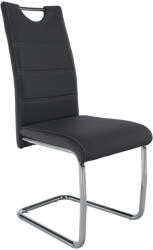 TEMPO KONDELA Étkezőszék, sötétszürke/világos varrat, ABIRA NEW (182218)