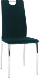 TEMPO KONDELA Étkezőszék, smaragd Velvet szövet/króm, OLIVA NEW (285429)