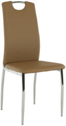 TEMPO KONDELA Szék, textilbőr bézs/króm, ERVINA (182183)
