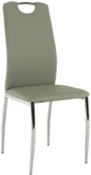 TEMPO KONDELA Szék, textilbőr szürke/króm, ERVINA (182184)