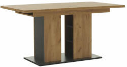 TEMPO KONDELA Étkezőasztal, tölgy craft arany/grafit szürke, 155-204x86 cm, FIDEL (264049)