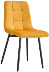 TEMPO KONDELA Szék, sárga Velvet szövet/fekete, RAMITA TYP 3 (371129)