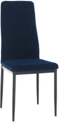 TEMPO KONDELA Szék, kék Velvet szövet/fekete fém, COLETA NOVA (285411)