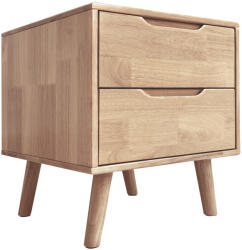 TEMPO KONDELA Éjjeliszekrény, masszív fa, természetes, BRUNI (397559)