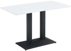 TEMPO KONDELA Bisztró asztal, fehér/fekete, 120x60 cm, RINALDO TYP 2 (397581)