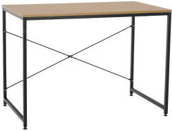 TEMPO KONDELA Íróasztal tölgy/fekete, 100x60 cm, MELLORA (296576)