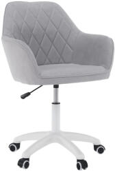 TEMPO KONDELA Irodai szék, szürke szövet/fehér, SANTY (301730)