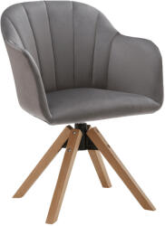 TEMPO KONDELA Forgószék, világosszürke/bükk, DALIO (256309)