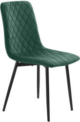 TEMPO KONDELA Étkezőszék, smaragd Velvet szövet/fém, DAMIA TYP 2 (371131)