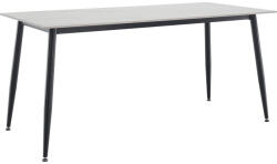TEMPO KONDELA Étkezőasztal, fehér márvány/fekete, 160x80 cm, FLORENC TYP 2 (396418)