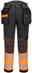 Portwest EV442 EV4 Hi-Vis Class 1 lengőzsebes nadrág narancs-metál szürke (EV442OMR48)