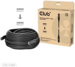 Club 3D USB 3.1 Type C Összekötő Fekete 15m CAC-2580 (CAC-2580)