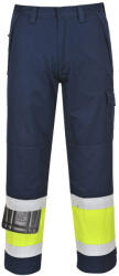 Portwest MV26 Modaflame Hi-Vis lángálló multi-norm nadrág sárga-tengerészkék (MV26YNRS)