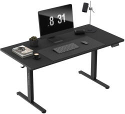 Mark Adler Állítható magassággal íróasztal, memória funkcióval, kábelrendező, 160 x 80 cm, fekete (MA-LEADER-7-6-BLACK)