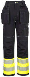Portwest PW307 PW3 Hi-Vis Class 1 lengőzsebes nadrág sárga-fekete (PW307YBR41)