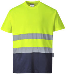 Portwest S173 Hi-Vis kontraszt pólóing sárga-tengerészkék (S173YNRXS)