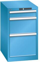Lista műhelyfiókos szekrény, 3 fiók, 411x572x700, világoskék
