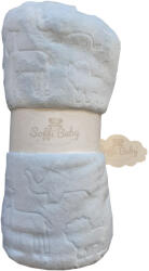 Soffi Baby Baby takaró plüss dupla kék zoo 75x100cm - babamarket