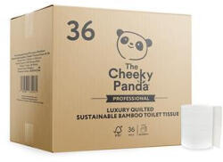 The Cheeky Panda Toalettpapír, bambusz, 3 rétegű, kistekercses, 36 tekercs, CHEEKY PANDA, fehér (KHH902) (KHH902)