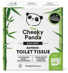 The Cheeky Panda Toalettpapír, bambusz, 3 rétegű, kistekercses, 48 tekercs, CHEEKY PANDA, fehér (KHH912)