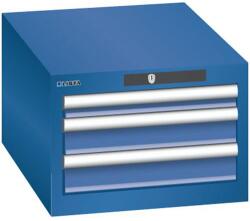 Lista műhelyfiókos szekrény, 3 fiók, sötétkék