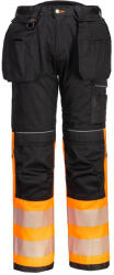 Portwest PW307 PW3 Hi-Vis Class 1 lengőzsebes nadrág narancs-fekete (PW307OBR38)