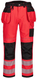 Portwest T501 Vision Hi-Vis nadrág piros-fekete (T501RBK44)