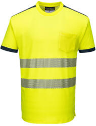 Portwest T181 Jól láthatósági Vision póló sárga-tengerészkék (T181YNRS)