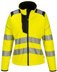 Portwest PW381 PW3 Hi-Vis női softshell kabát sárga-fekete (PW381YBRXXL)