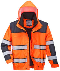 Portwest C466 Hi-Vis 3 az 1-ben Classic bomber dzseki narancs-fekete (C466OBR4XL)