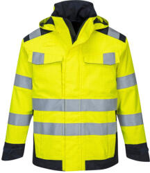 Portwest MV70 Modaflame Hi-Vis arc lángálló multi-norm kabát sárga-tengerészkék (MV70YNRL)