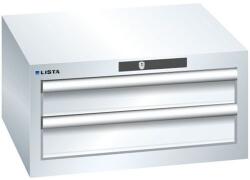 Lista műhelyfiókos szekrény, 2 fiók: 2x 100 mm, fehér