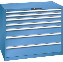 Lista műhelyfiókos szekrény, 1193x725x1000 mm, 7 fiók, kék
