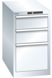 Lista műhelyfiókos szekrény, 3 fiók, 411x725x700 mm, fehér