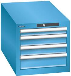 Lista műhelyfiókos szekrény, 4 fiókkal, 411x725x383 mm, világoskék