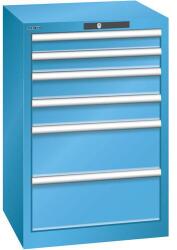 Lista műhelyfiókos szekrény, 6 fiókkal, 564x572x850 mm, világoskék - manutan - 596 354 Ft