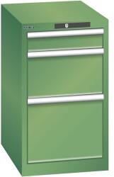 Lista műhelyfiókos szekrény, 3 fiókkal, 411x572x700, zöld
