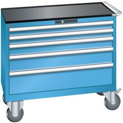 Lista műhelyfiókos szekrény, 1023x572x962 mm, 5 fiók, világoskék